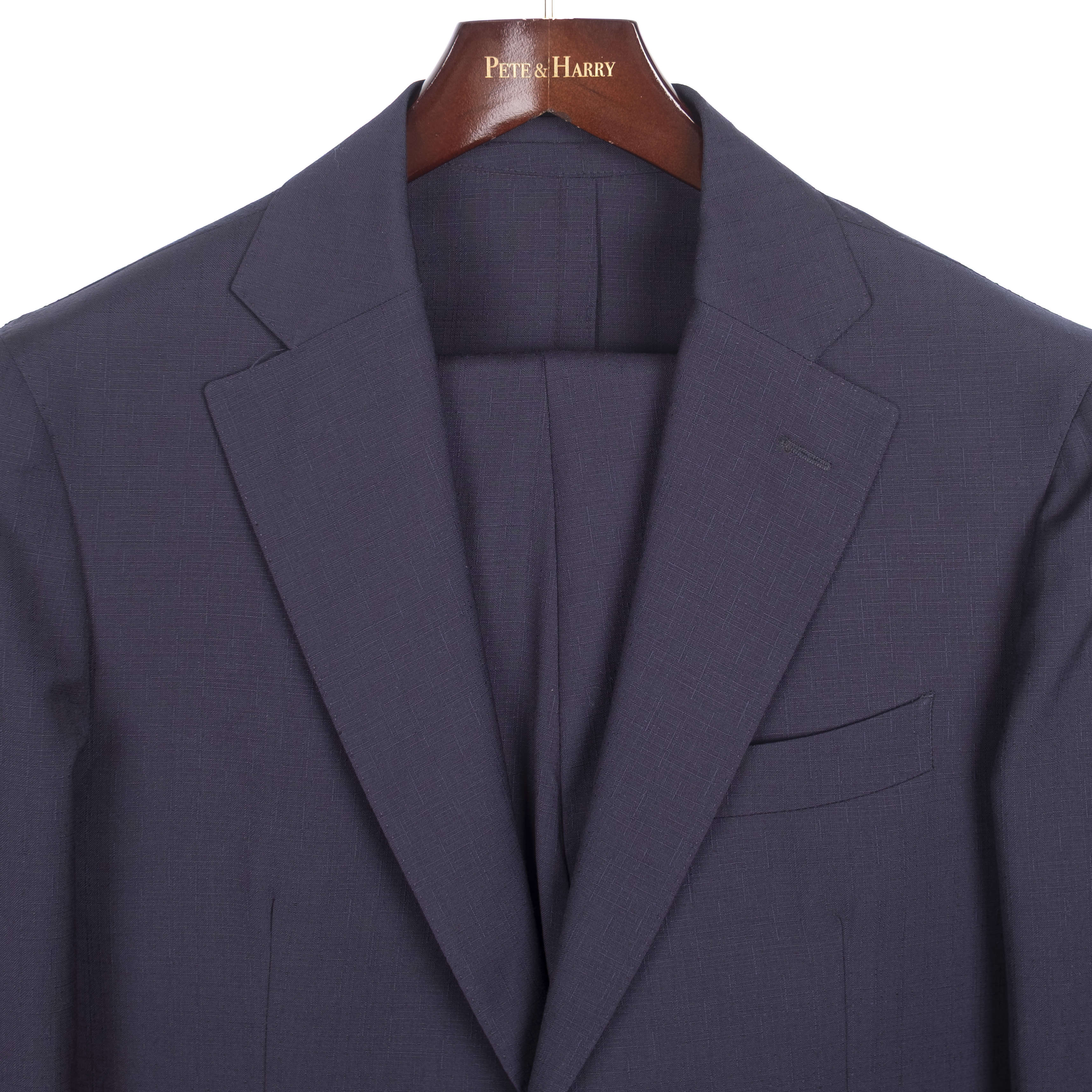 Navy Herringbone Suit