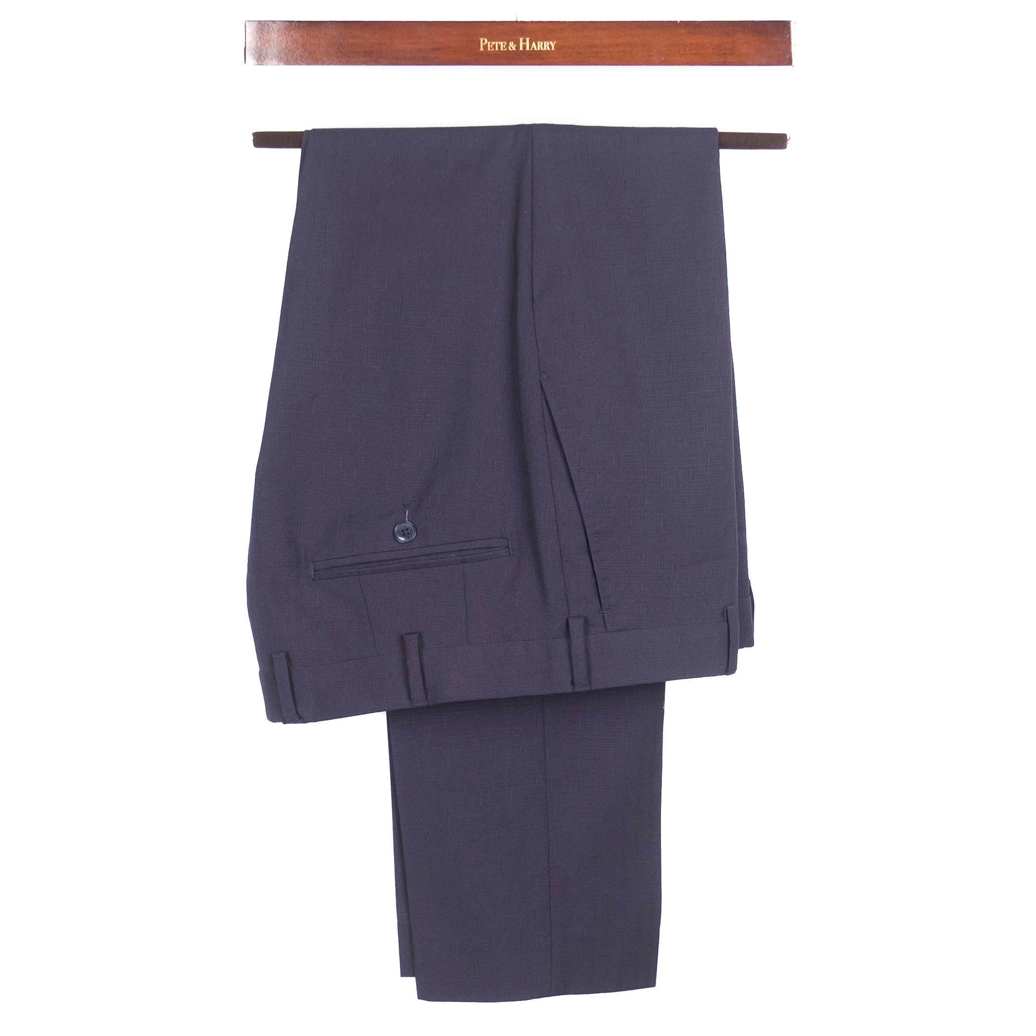 Navy Herringbone Suit