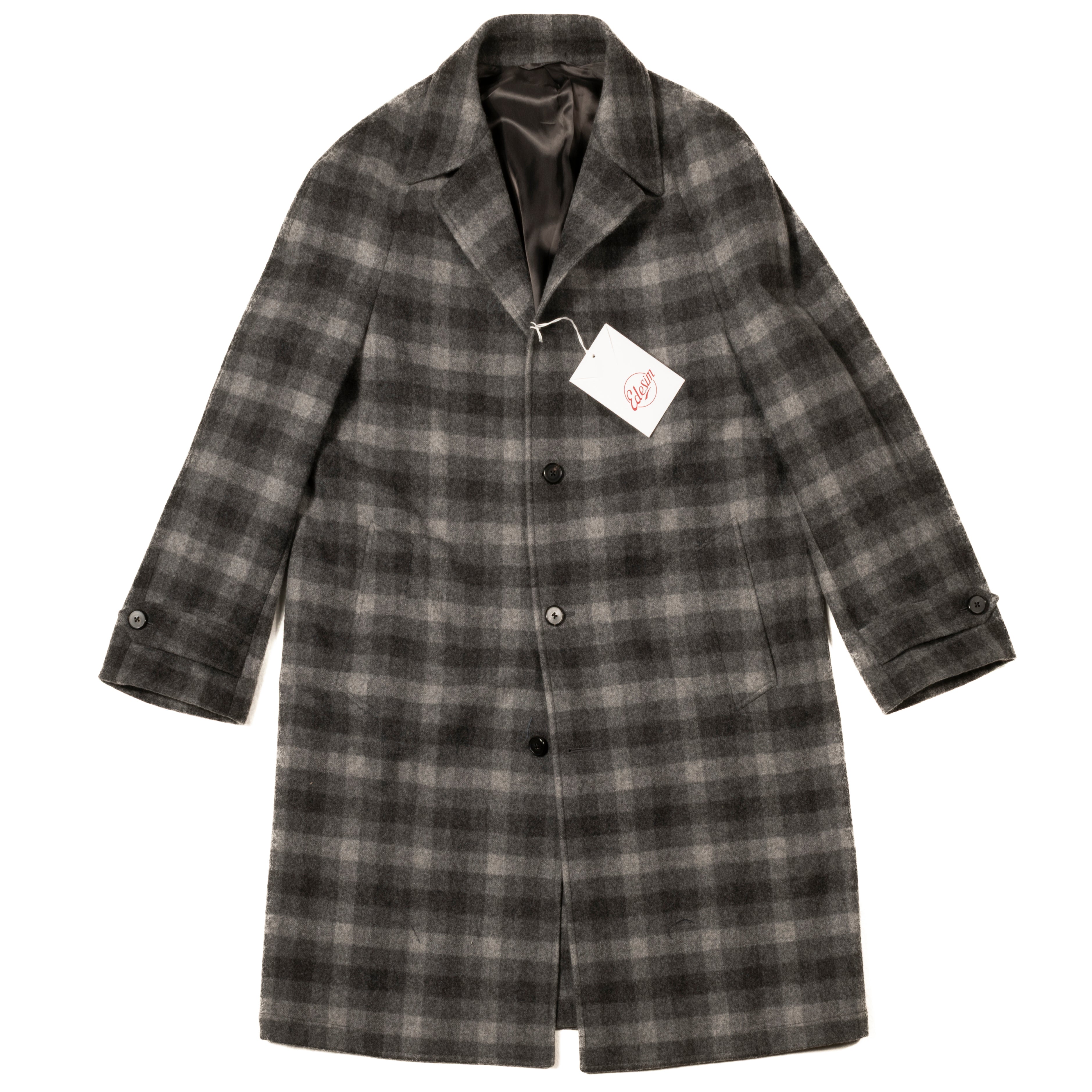 Neapolitan Hand Tailored Grey Check Raglan Coat