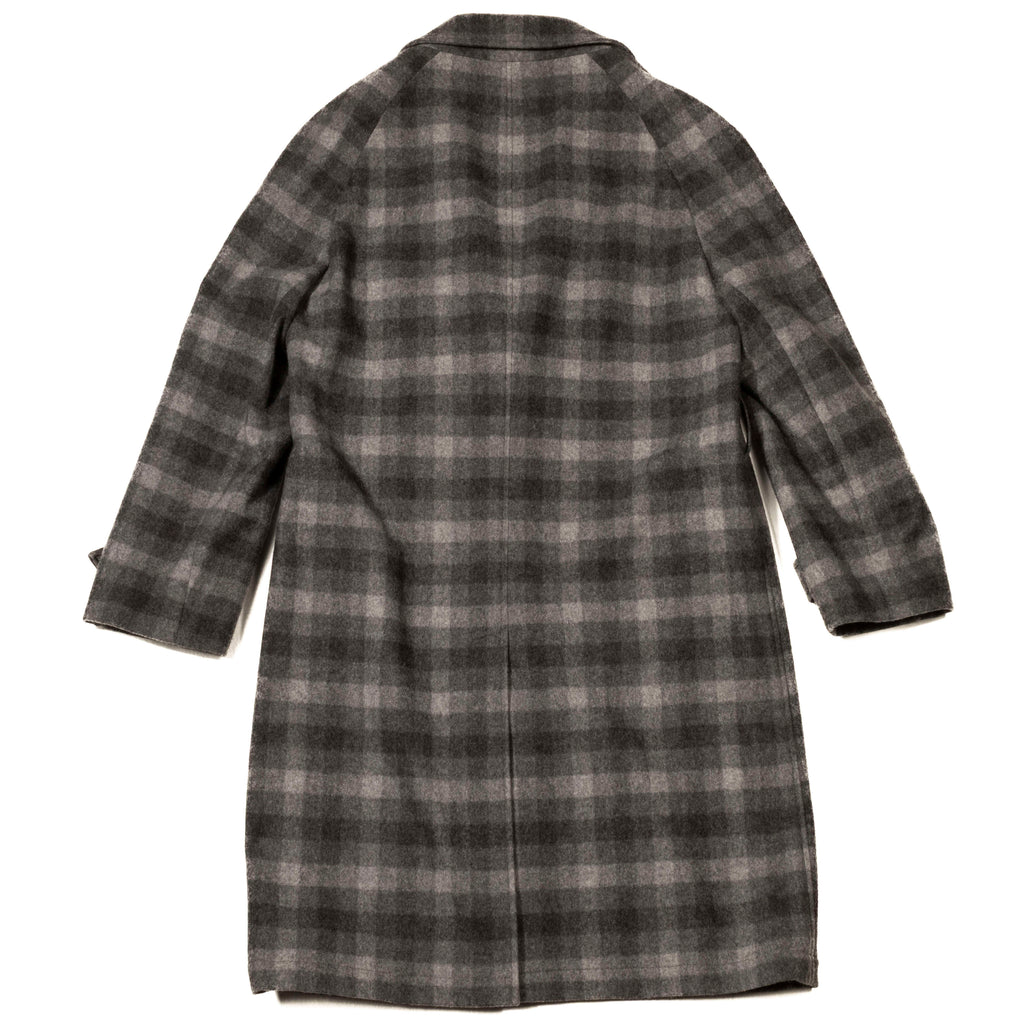 Neapolitan Hand Tailored Grey Check Raglan Coat