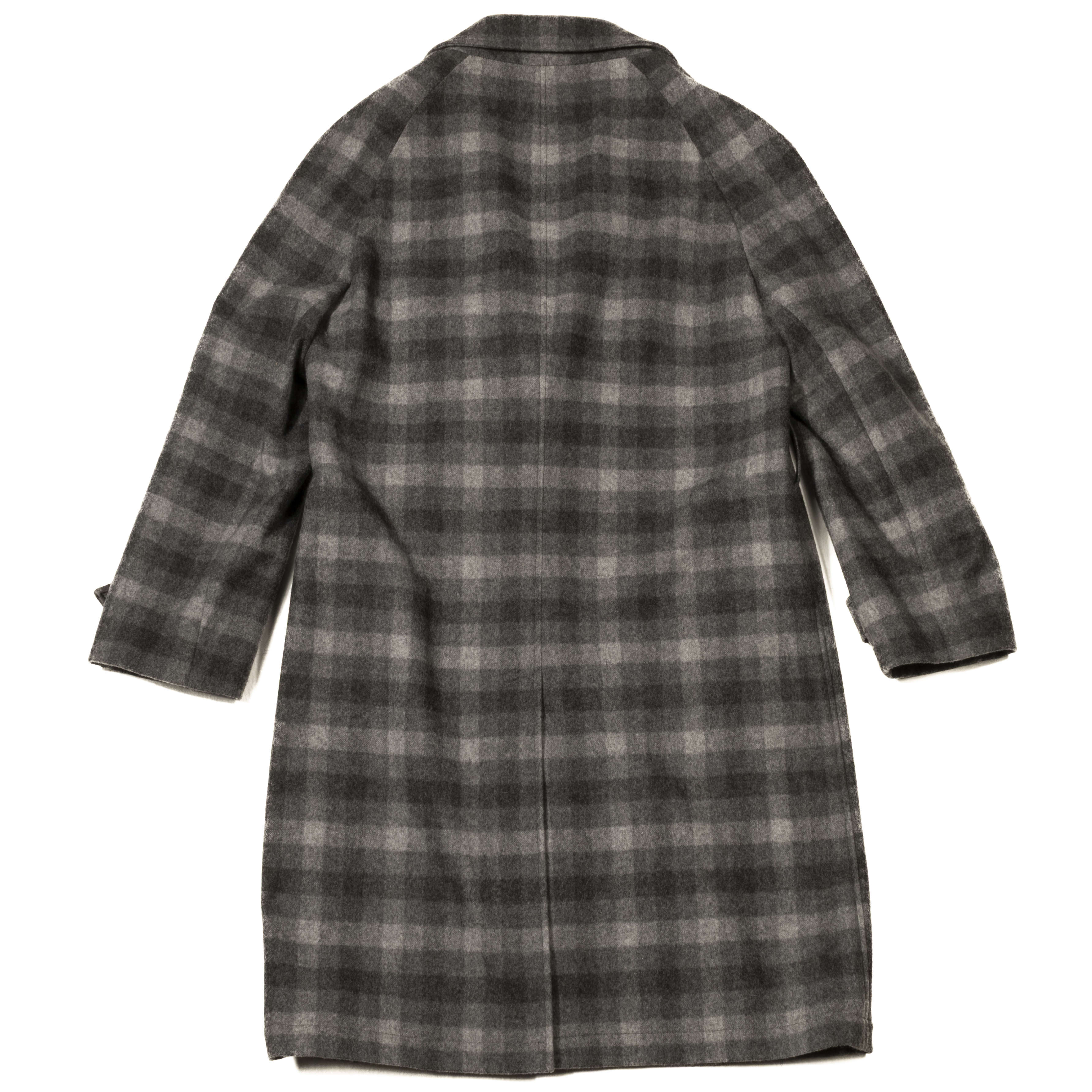 Neapolitan Hand Tailored Grey Check Raglan Coat