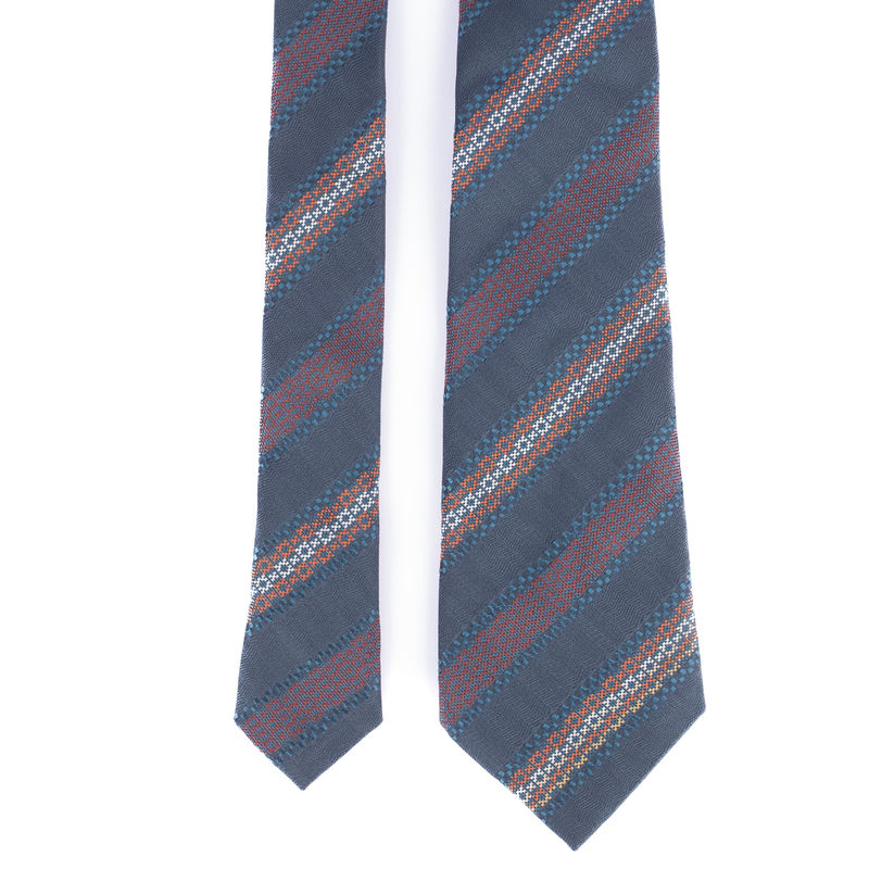 Blue with Red Stripes Tie