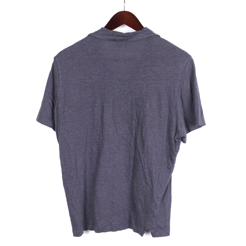 Grey/Blue Short Sleeve Polo Shirt