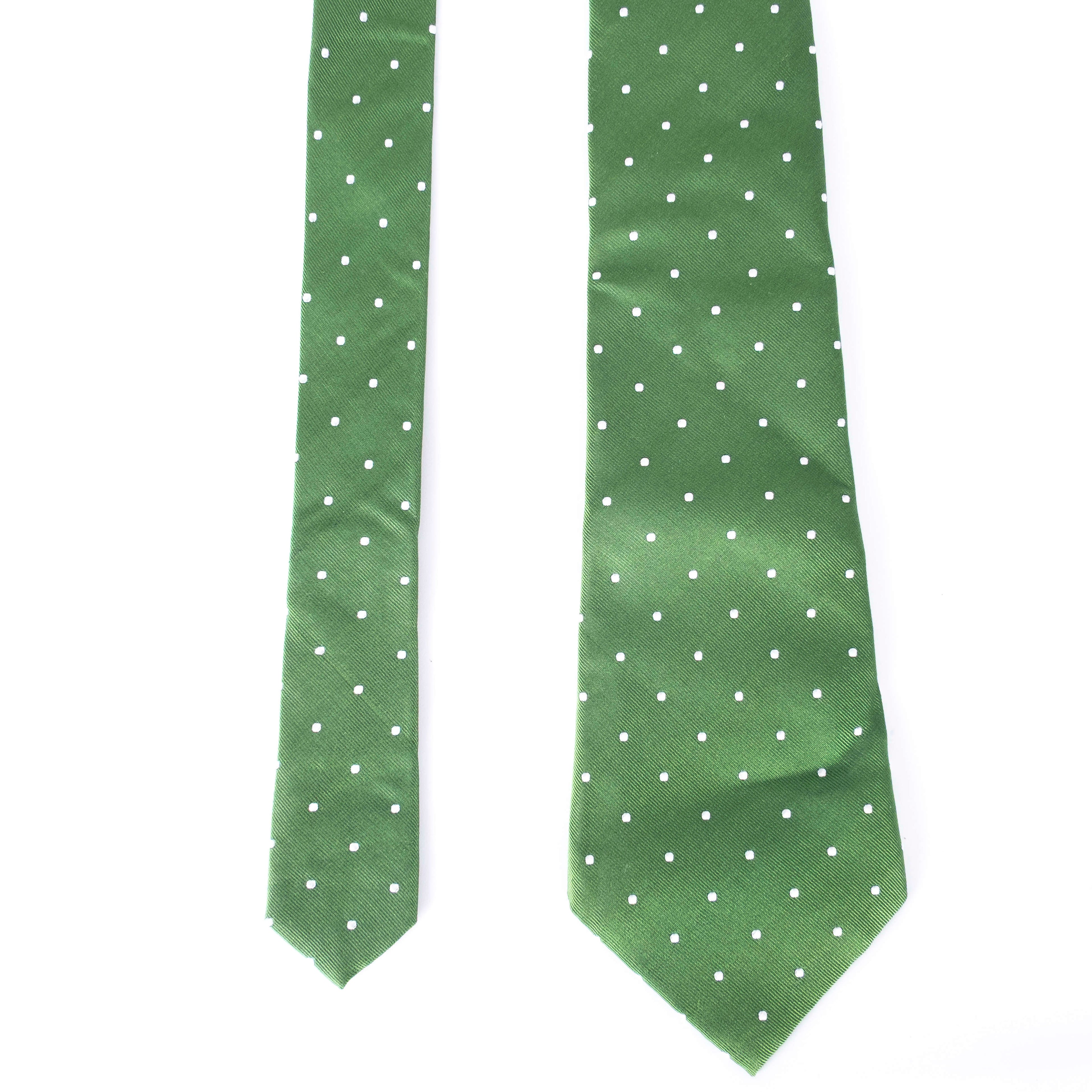 Green Dotted Tie
