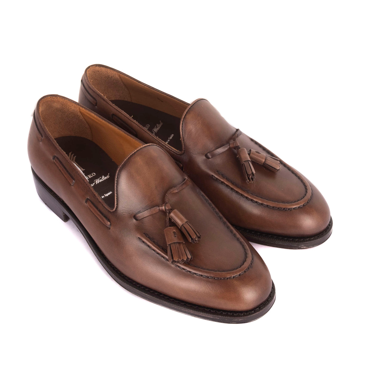 Box Calf Brown Tassel Loafers