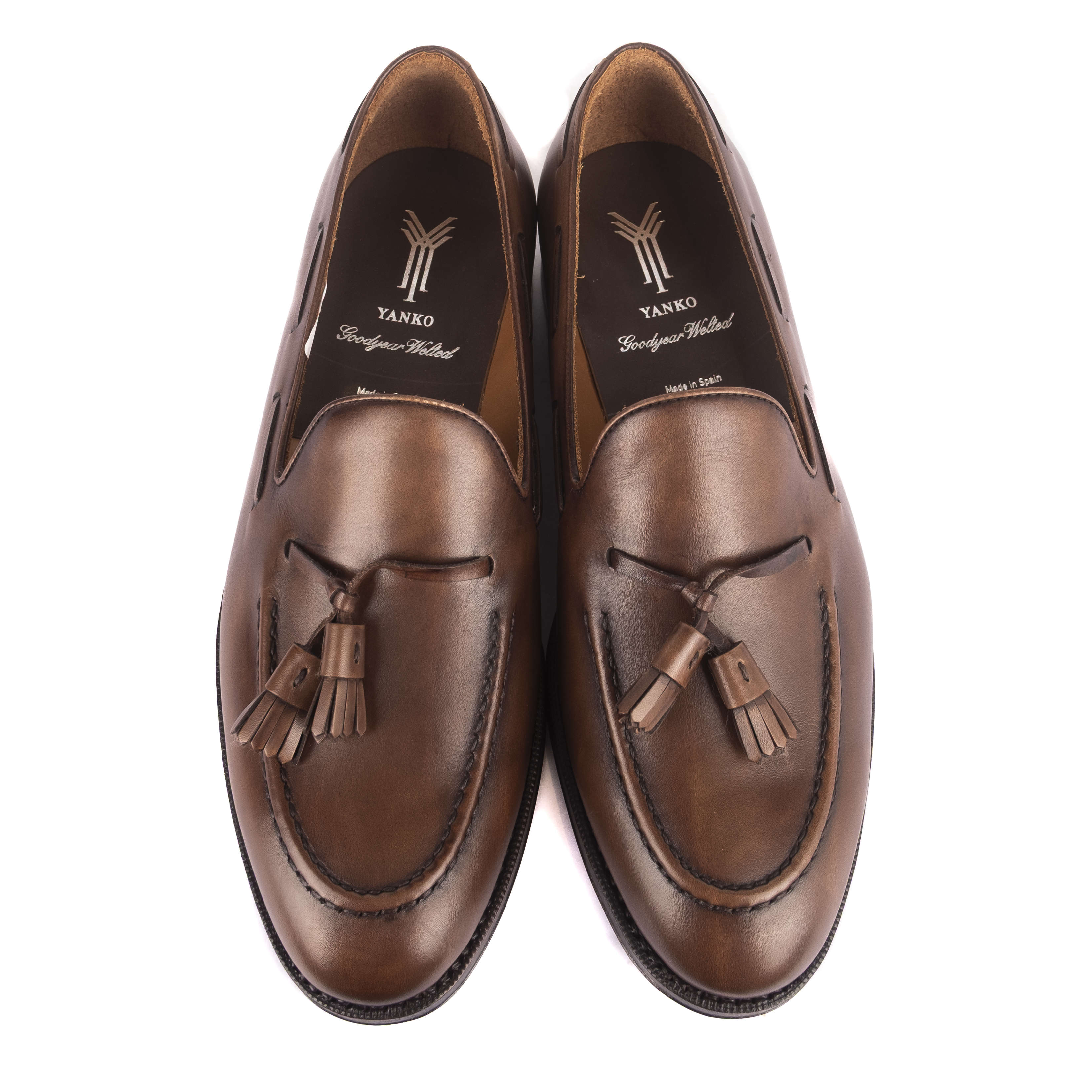 Box Calf Brown Tassel Loafers