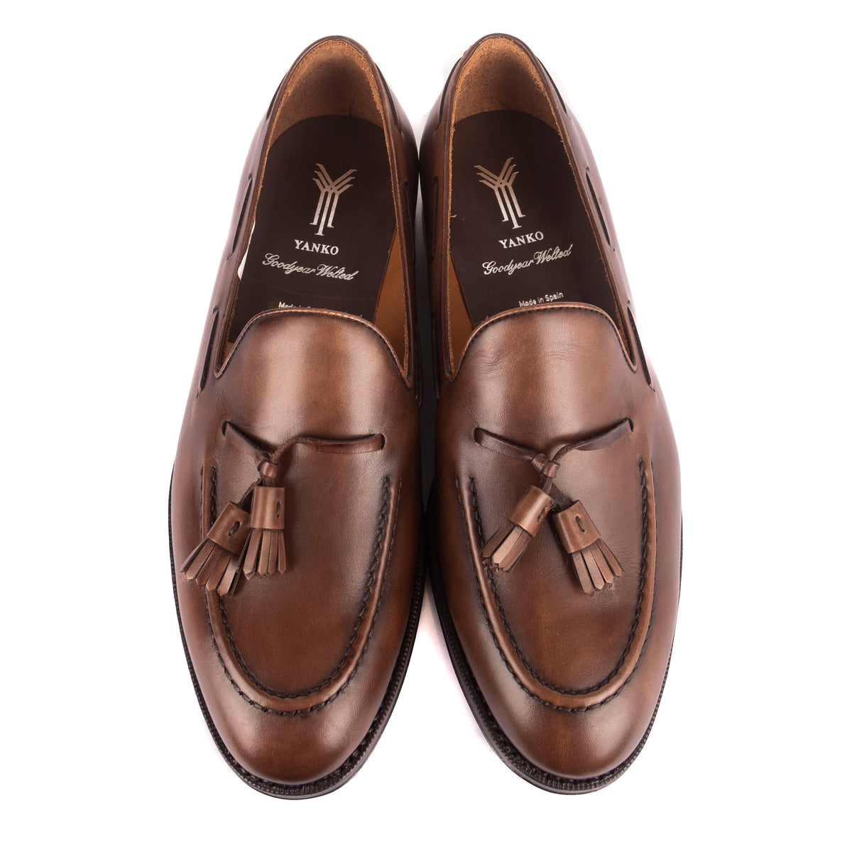 Box Calf Brown Tassel Loafers