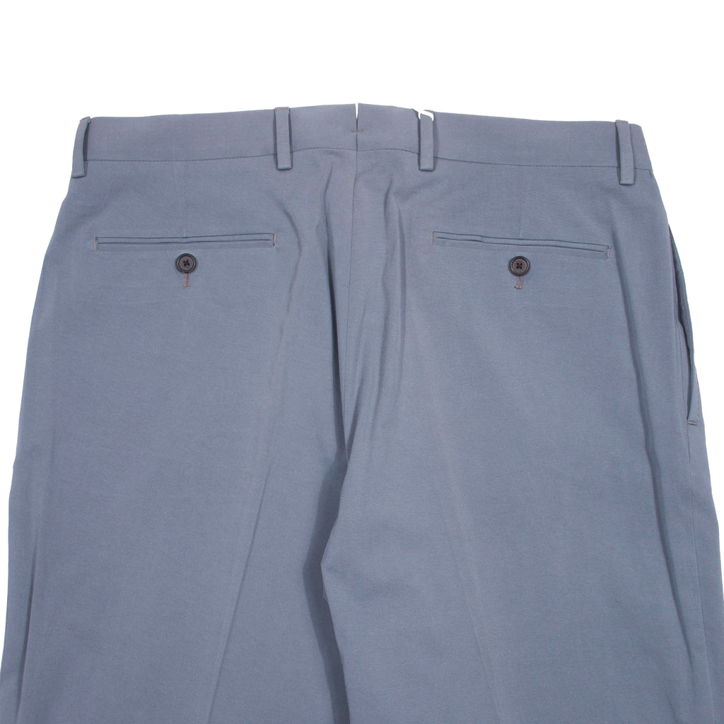Neapolitan Hand Tailored Petrol Cotton Trousers Sz 50