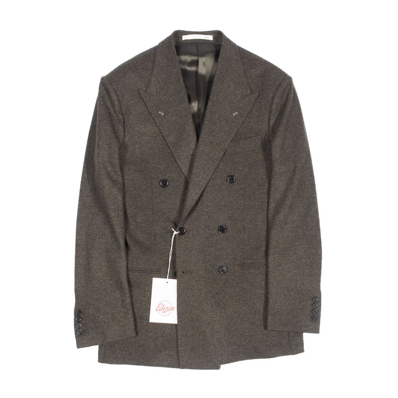 Neapolitan Hand Tailored Double Breasted Drapers Flannel Sport Coat Sz 50