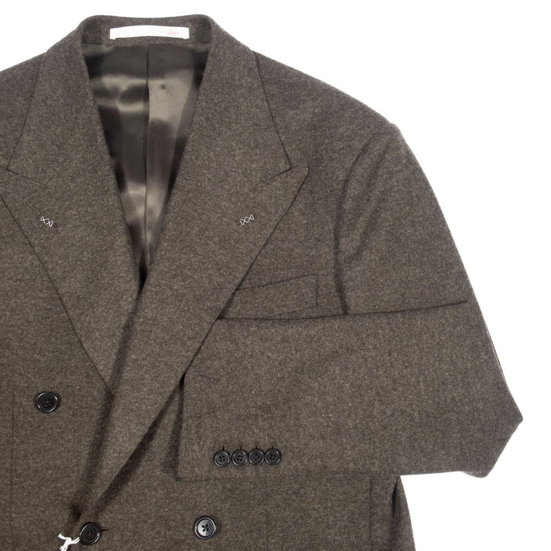 Neapolitan Hand Tailored Double Breasted Drapers Flannel Sport Coat Sz 52