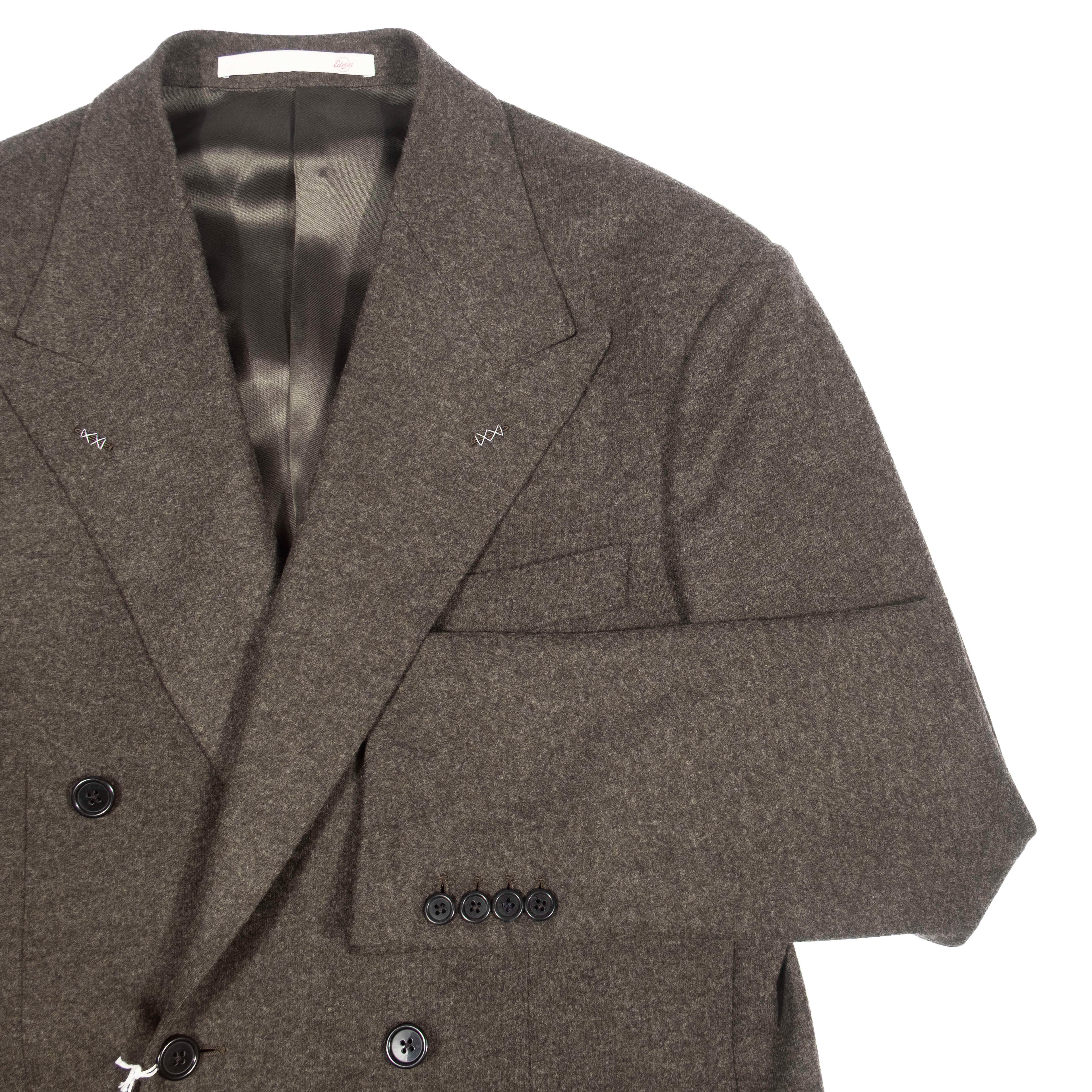 Neapolitan Hand Tailored Double Breasted Drapers Flannel Sport Coat Sz 44