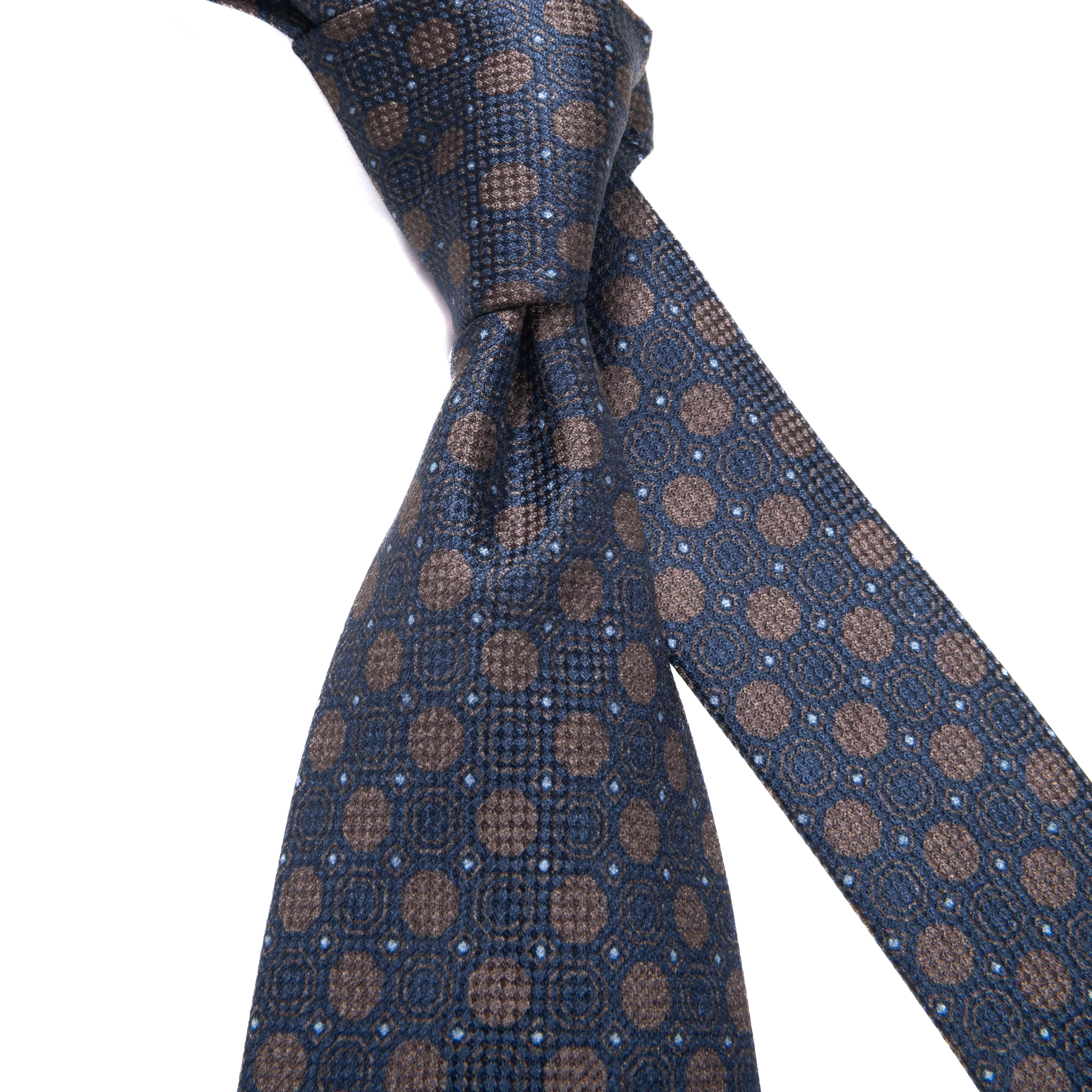 Navy Textured Silk Tie Corneliani
