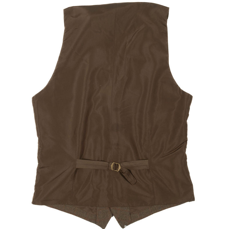 Green Windowpane Tweed Waistcoat