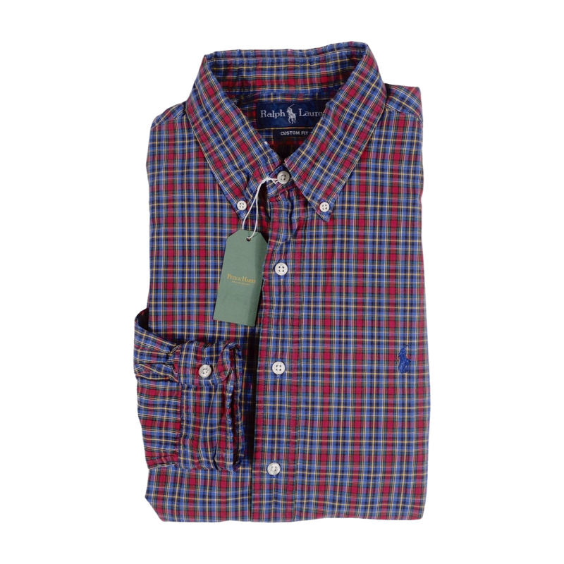 Ralph Lauren  Red with Green Checks Buttondown Shirt