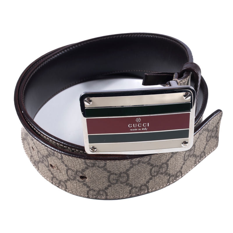 Gucci Brown Belt with Logos