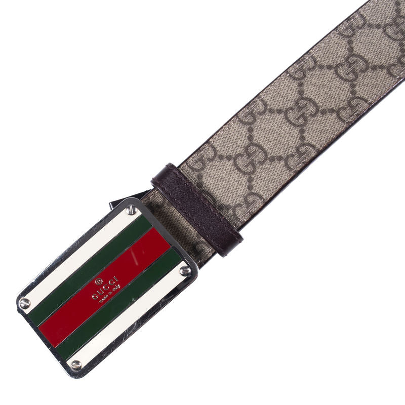 Gucci Brown Belt with Logos