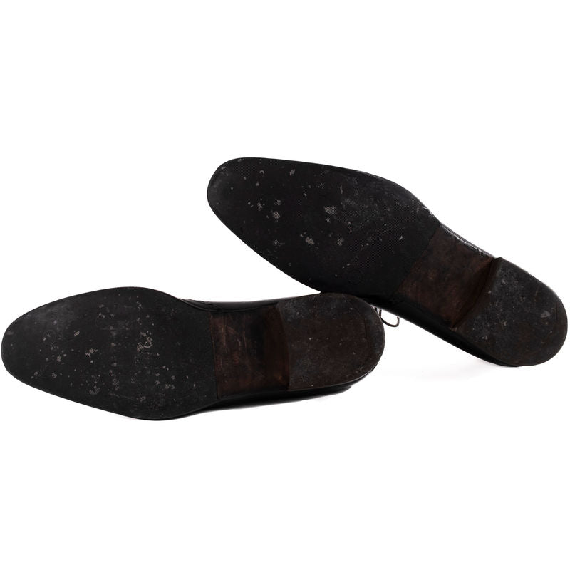 Yves Saint Laurent Black Leather Oxfords Sz 40.5 (EU)