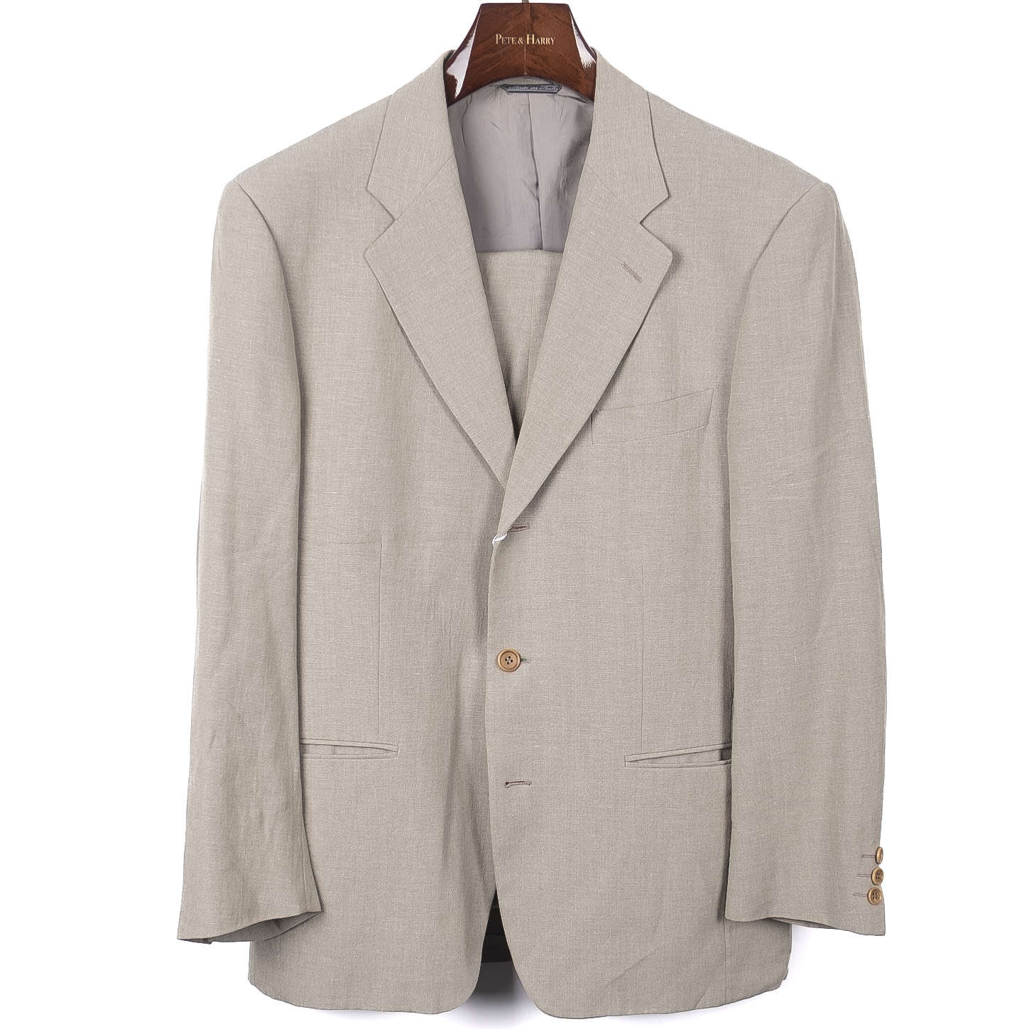 Khaki Linen Suit