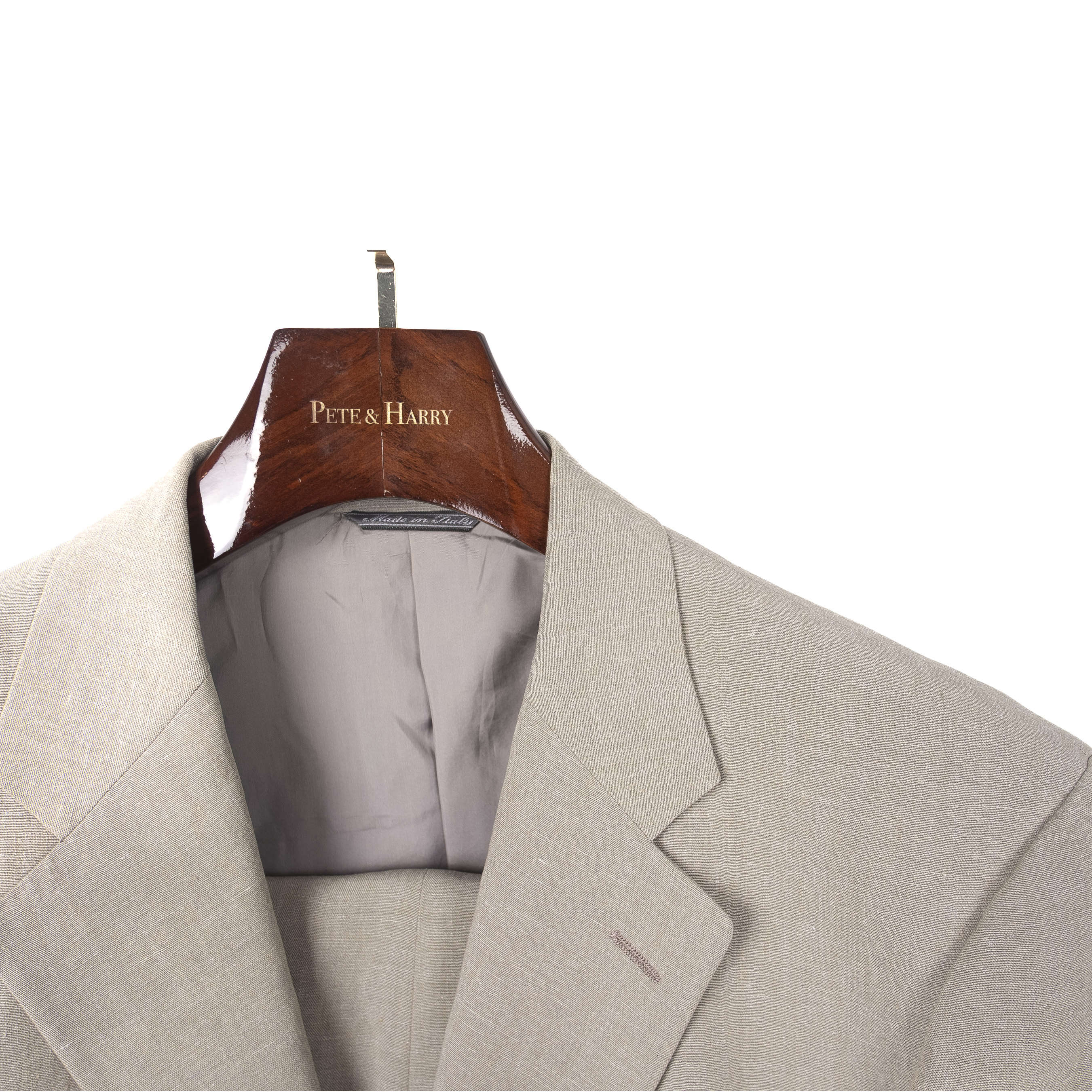 Khaki Linen Suit