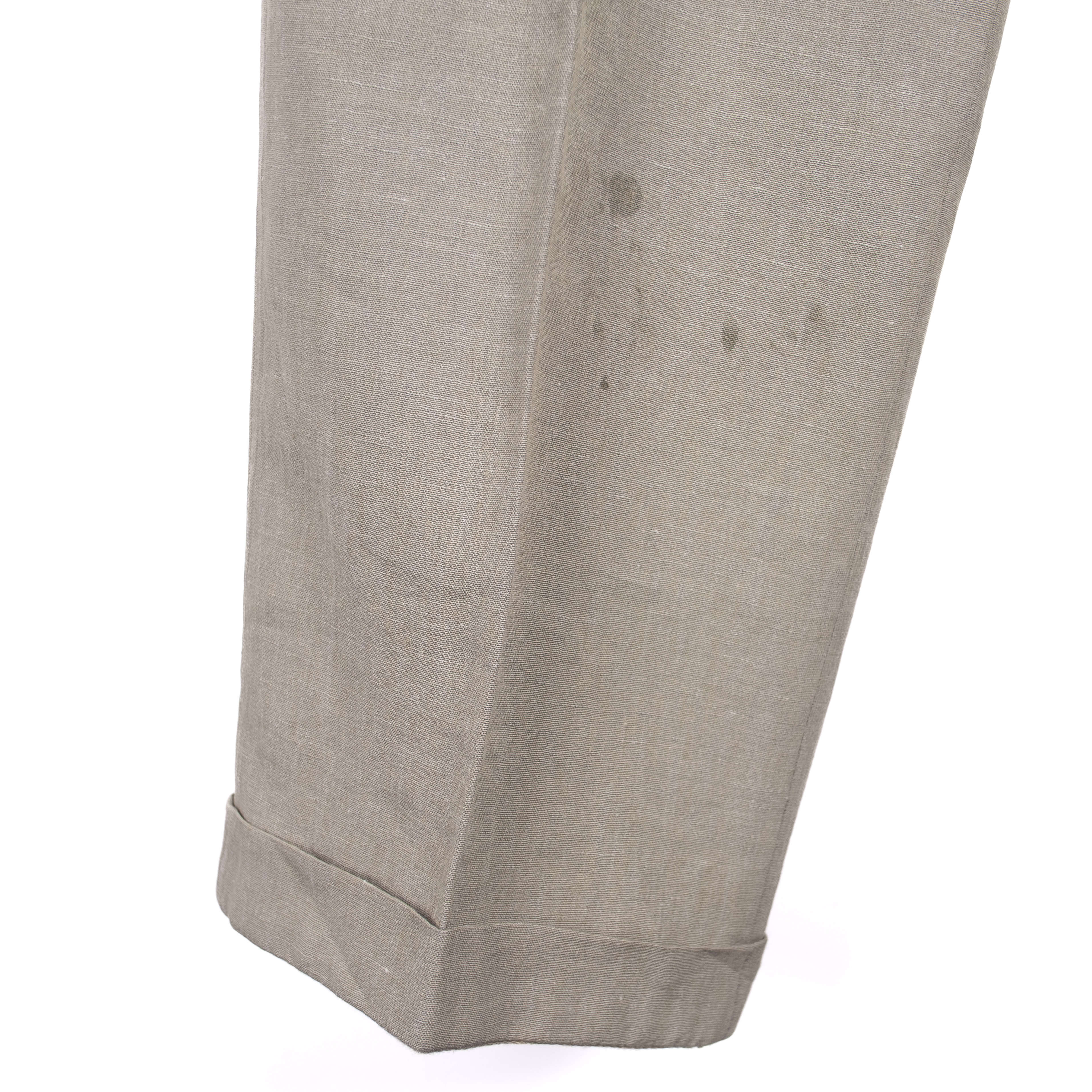 Khaki Linen Suit