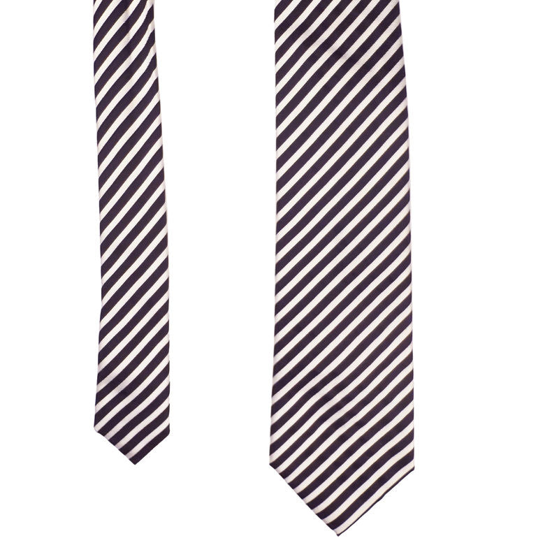 Stenströms Black and white stripes Tie