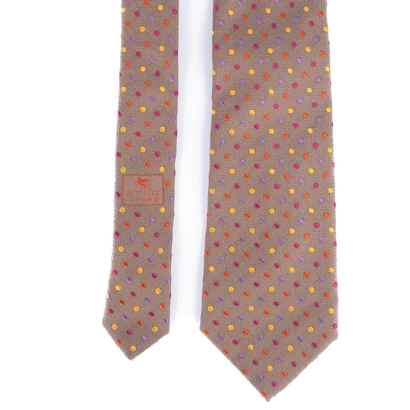 Brown Dotted Tie