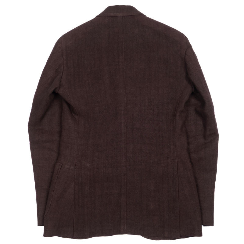 Neapolitan Hand Tailored Brown Hemp Sunrise Capsule Collection Sport Coat Sz 46