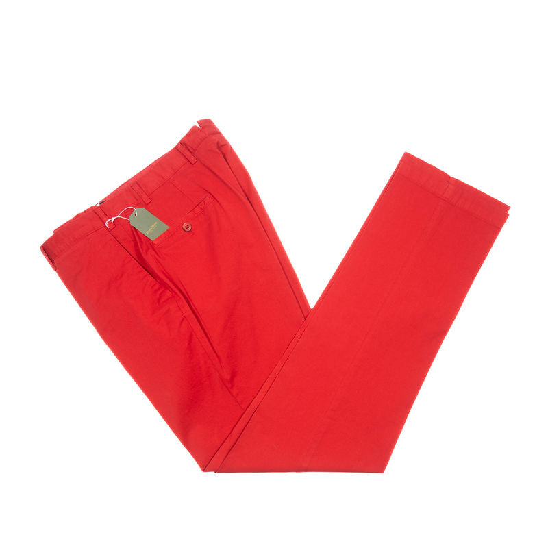 Germano Red Cotton Trousers Sz 48