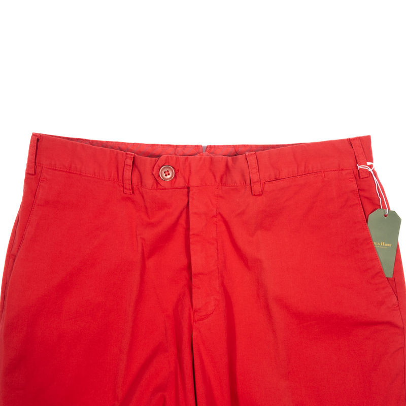 Germano Red Cotton Trousers Sz 48