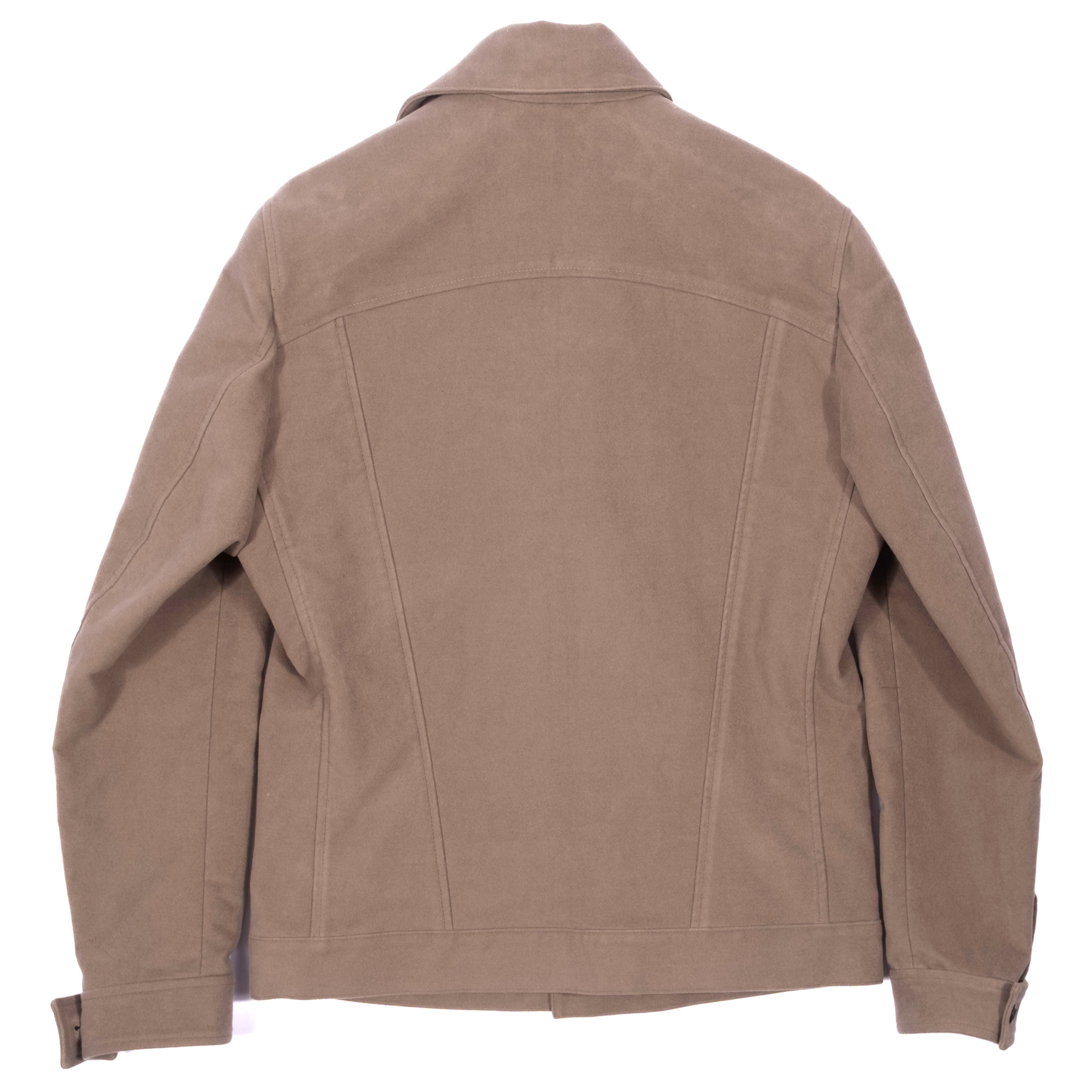 Neapolitan Hand Tailored Taupe Brisbane Moss Moleskin Jacket