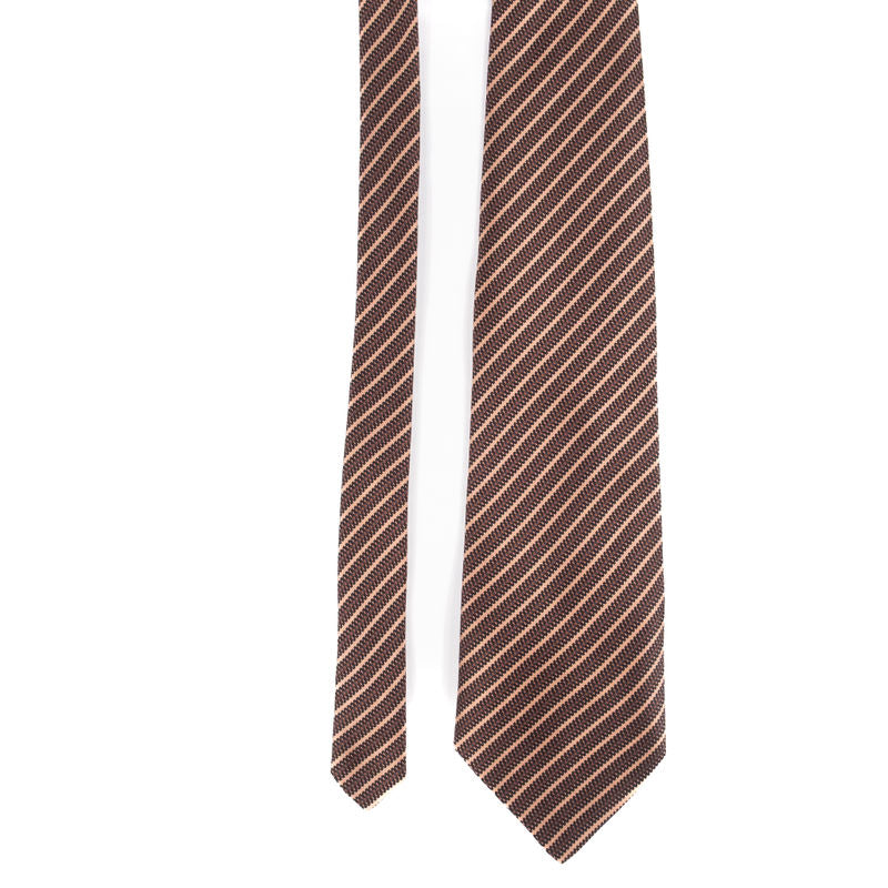 Brown Striped Tie