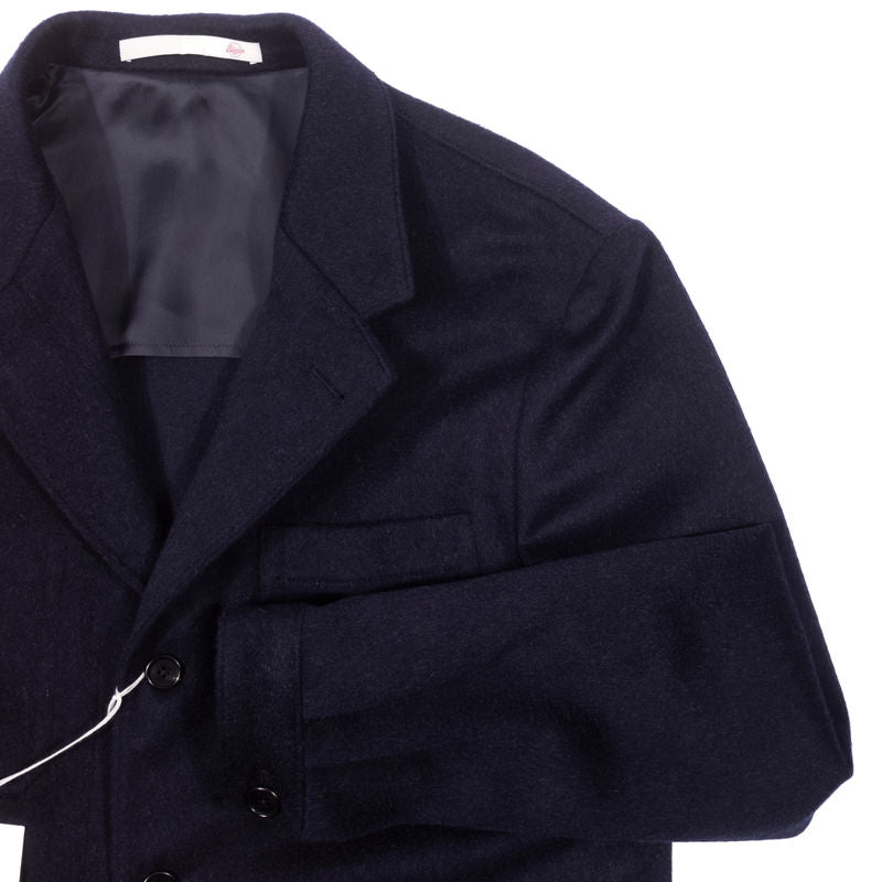 Neapolitan Hand Tailored Navy Utility Jacket, Wool, Sz 50