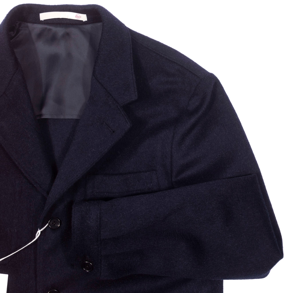 Neapolitan Hand Tailored Navy Utility Jacket, Wool, Sz 54