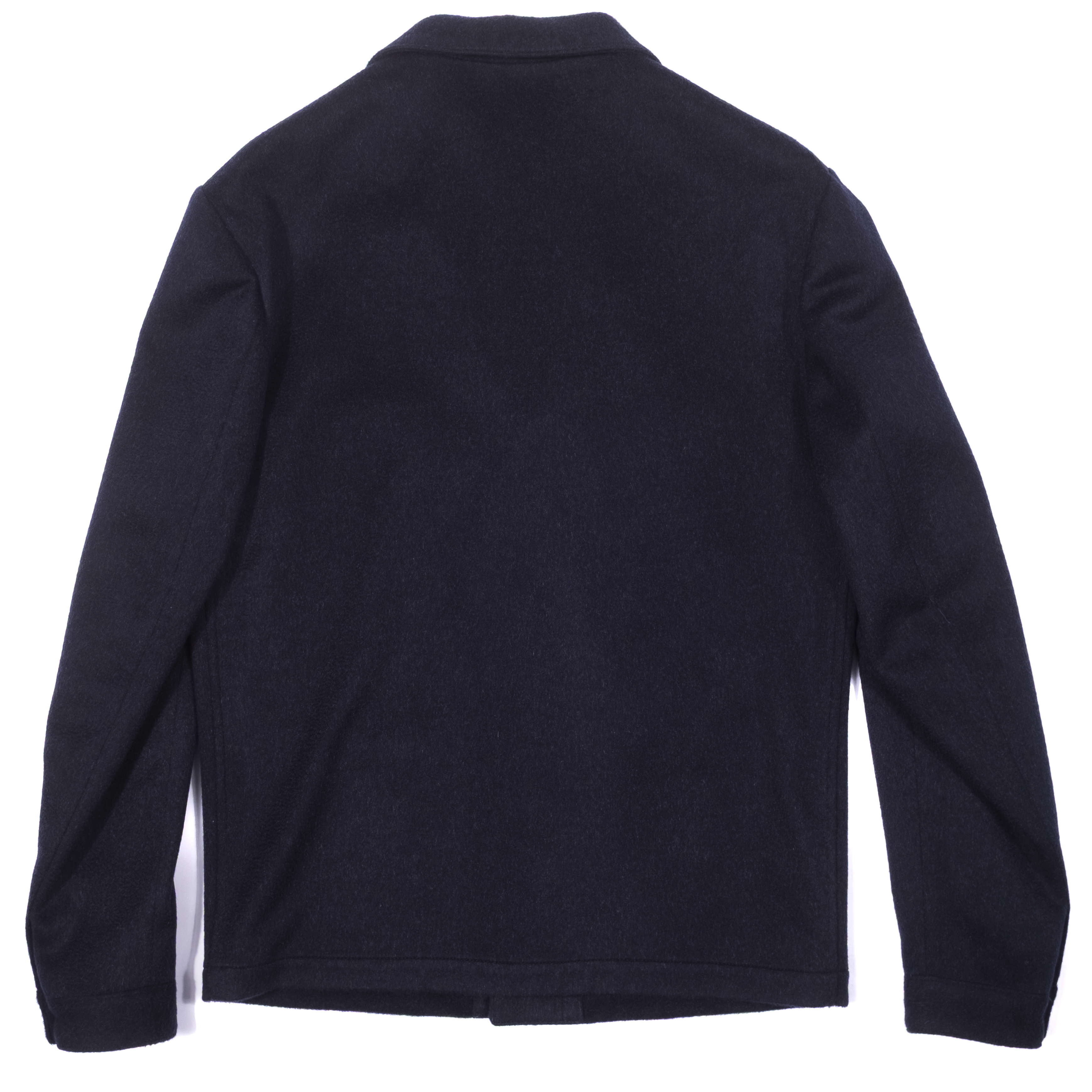 Neapolitan Hand Tailored Navy Utility Jacket, Wool, Sz 54