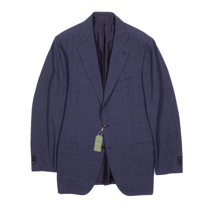 Cesare Attolini Blue Check Neapolitan Business Suit