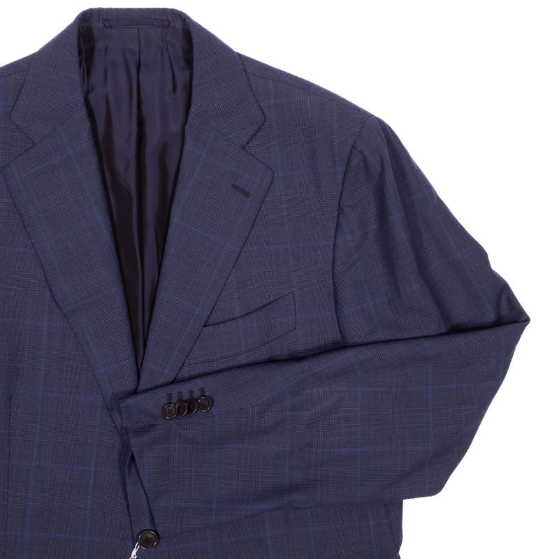Cesare Attolini Blue Check Neapolitan Business Suit
