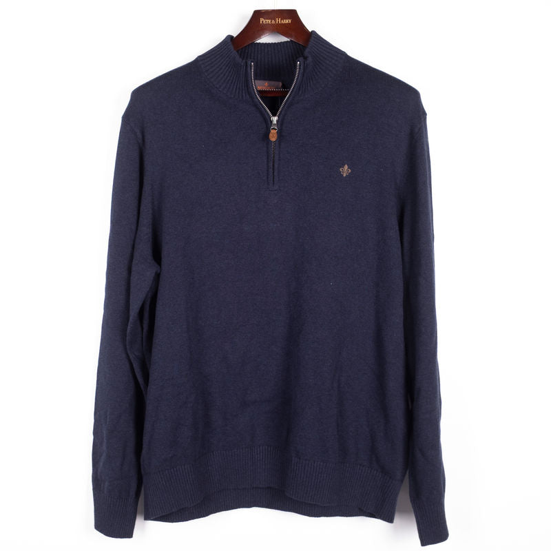 Darmon Navy Half Zip Melange