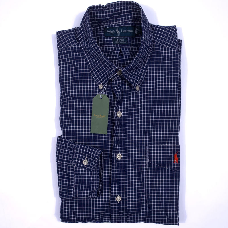 Ralph Lauren Blue Check Buttondown Shirt