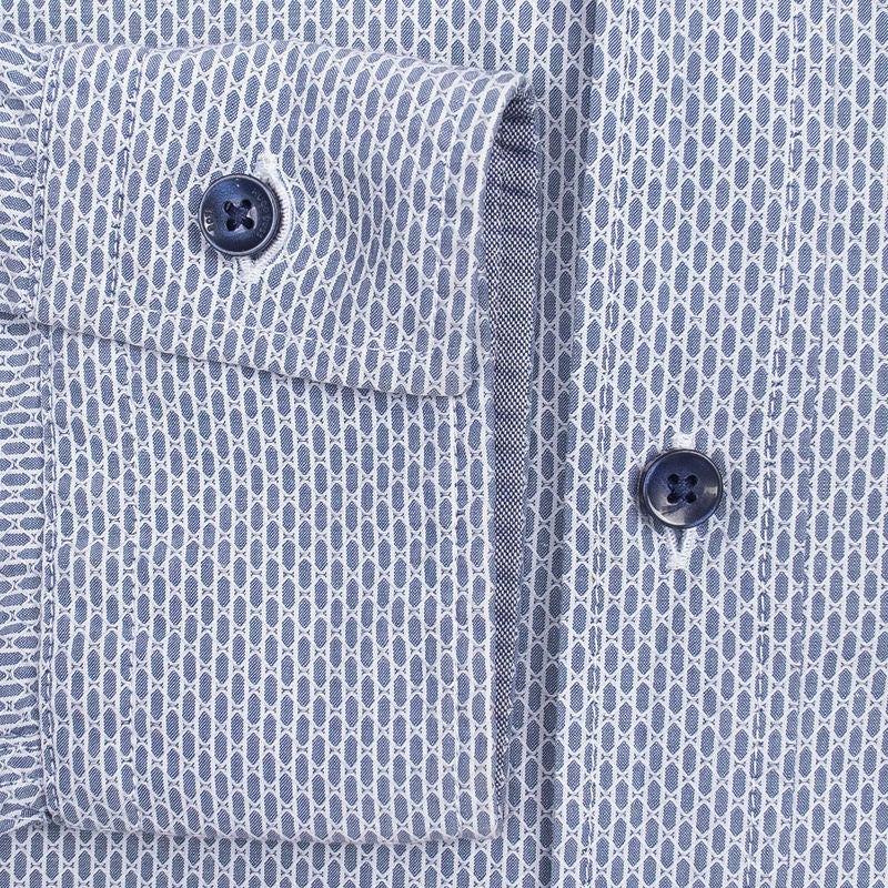 Blue and White Casual Shirt