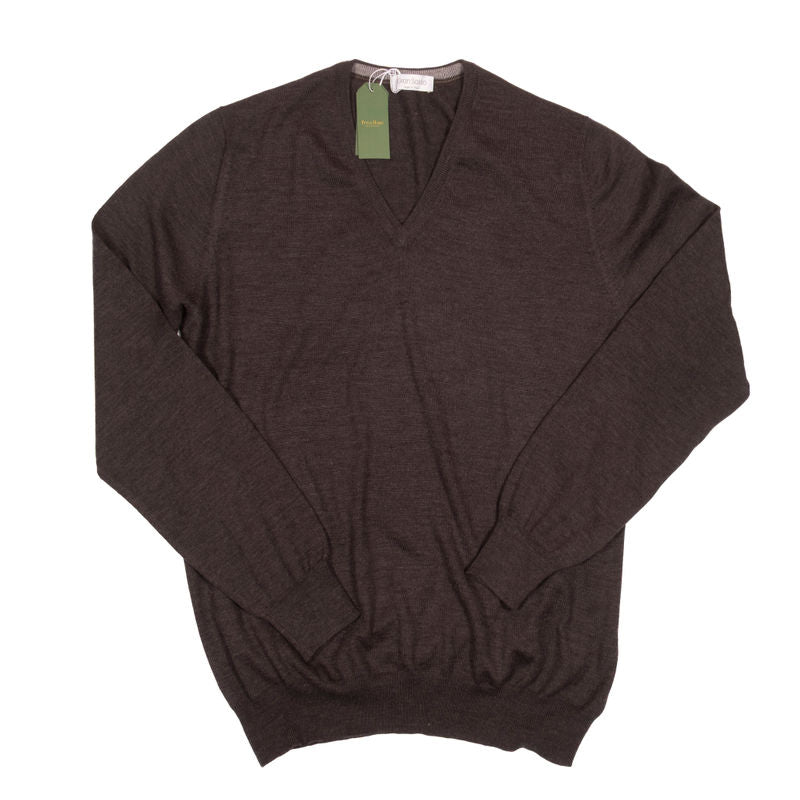 Gran Sasso Grey Knit Sweater Sz 54