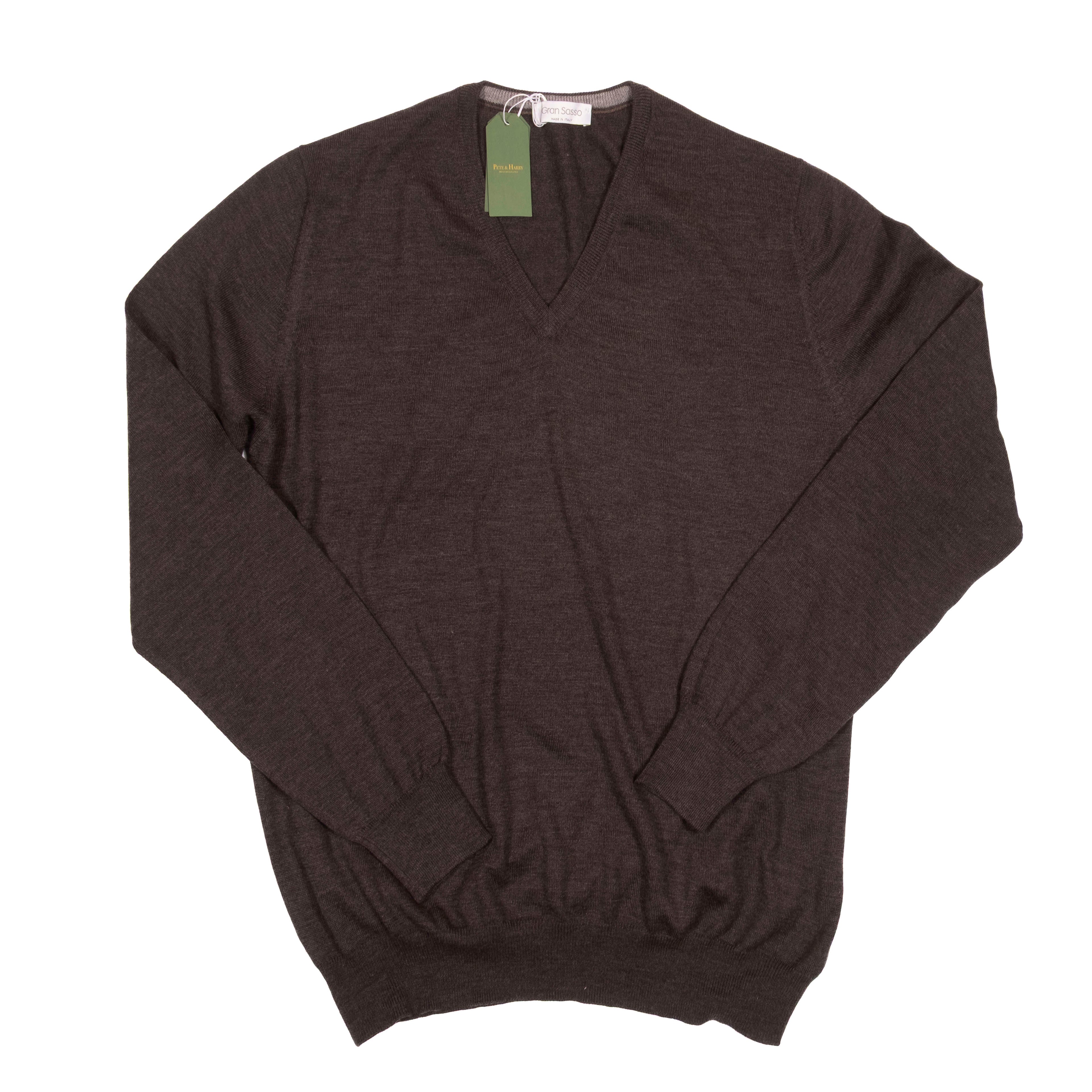 Gran Sasso Grey Knit Sweater Sz 54