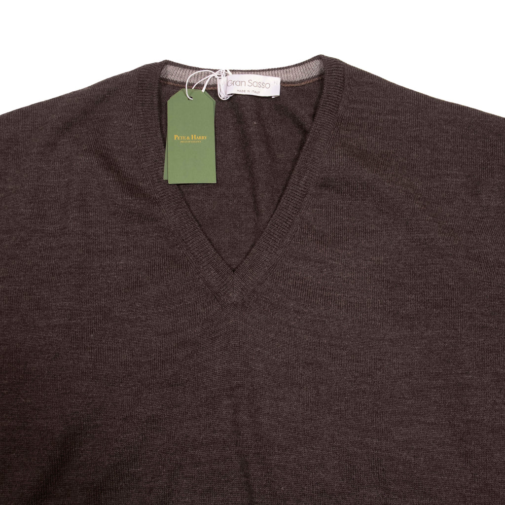 Gran Sasso Grey Knit Sweater Sz 54