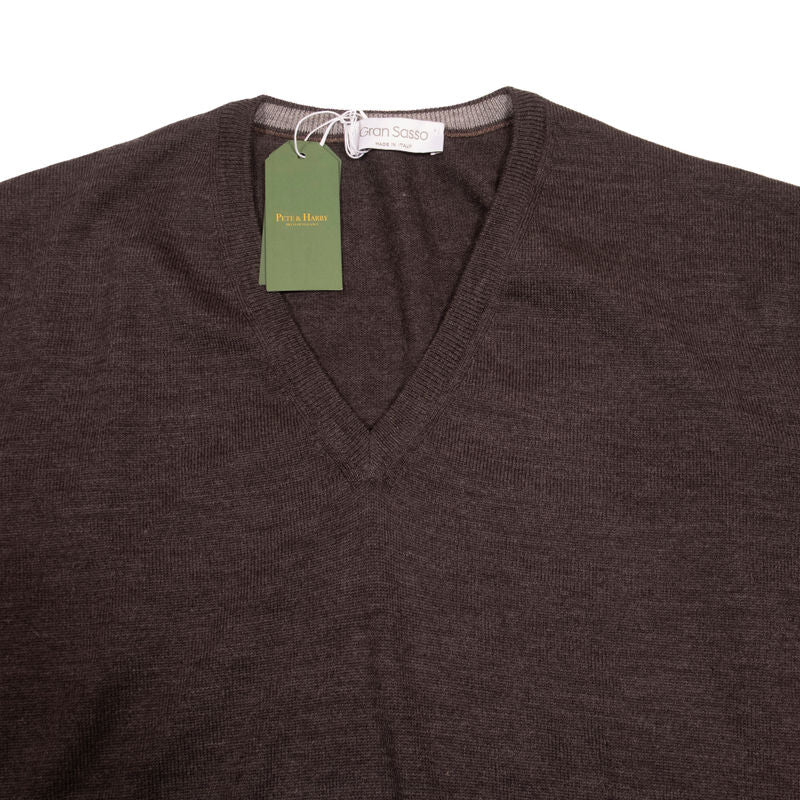 Gran Sasso Grey Knit Sweater Sz 54