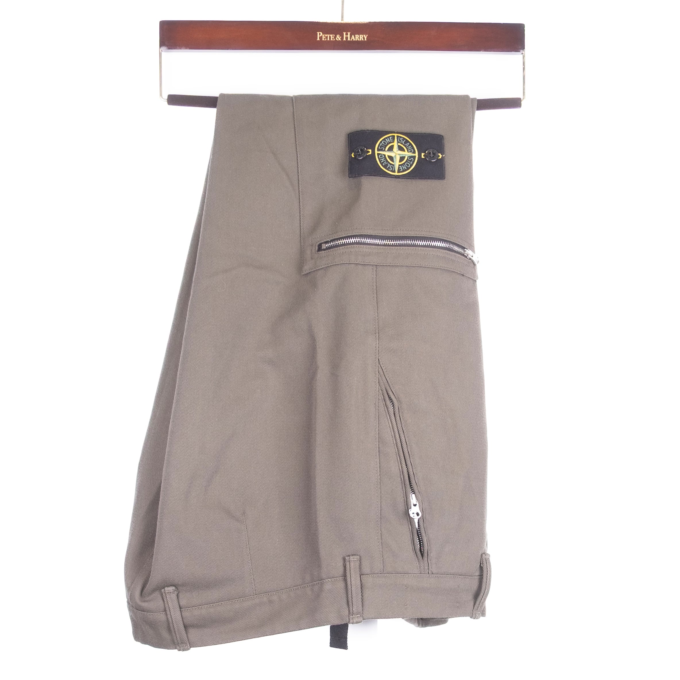 Green Stone Island Cargo Trousers