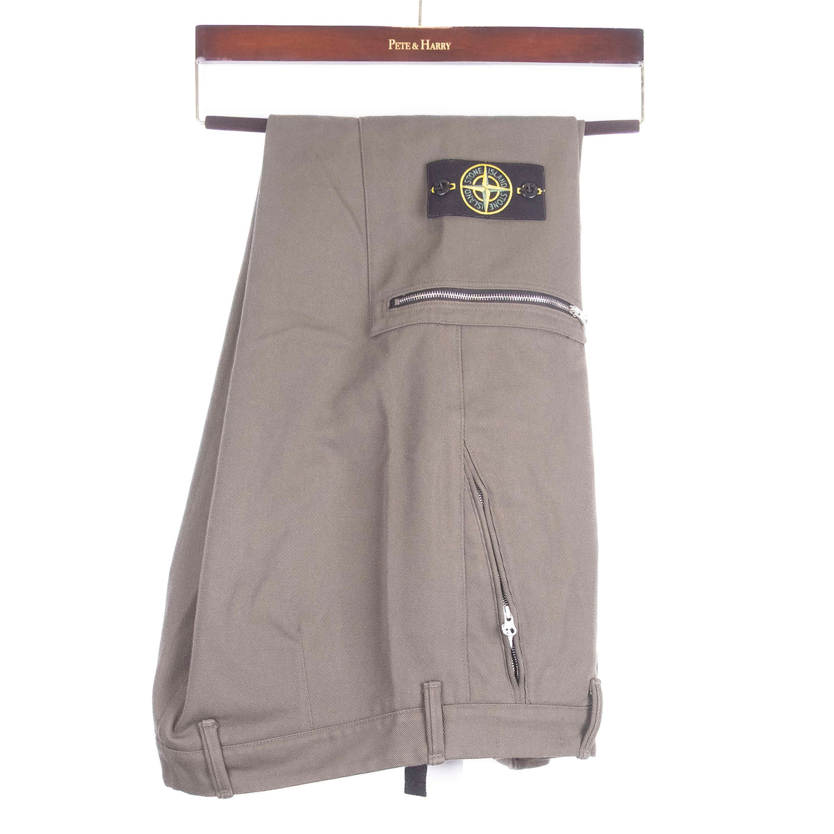 Green Stone Island Cargo Trousers