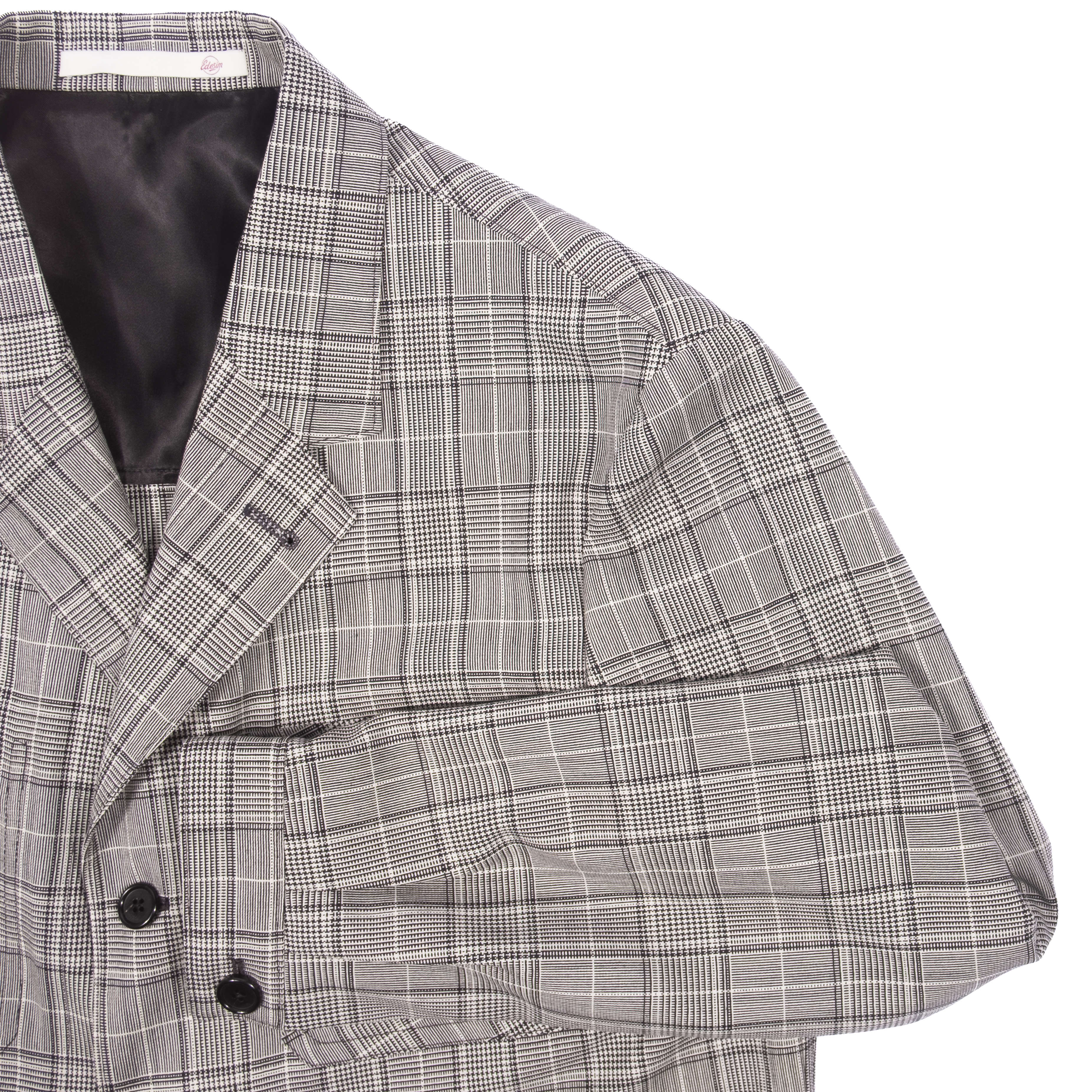 Neapolitan Hand Tailored Grey Checks Holland & Sherry Wool Utility Jacket