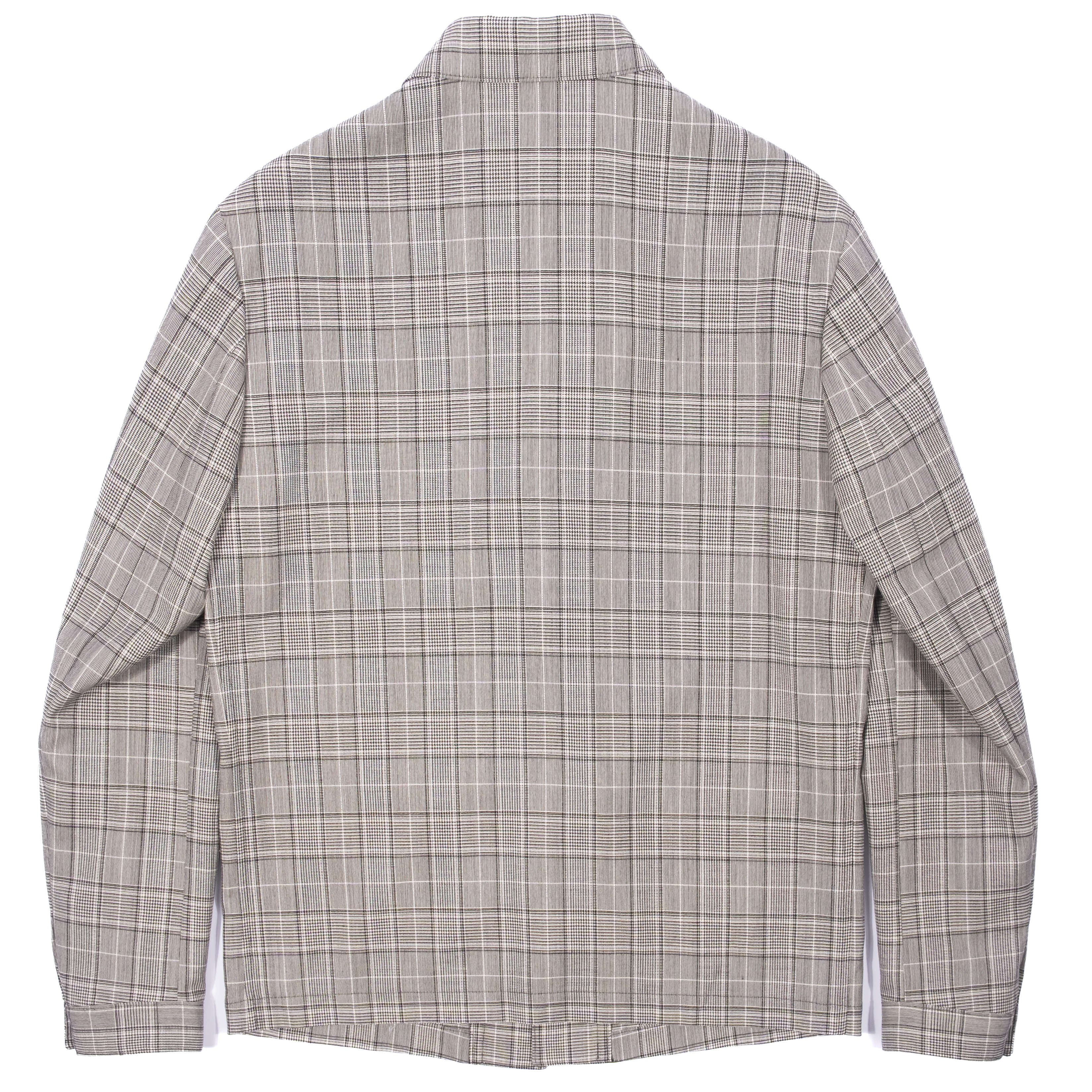 Neapolitan Hand Tailored Grey Checks Holland & Sherry Wool Utility Jacket