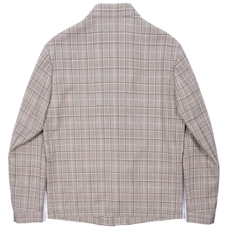 Neapolitan Hand Tailored Grey Checks Holland & Sherry Wool Utility Jacket