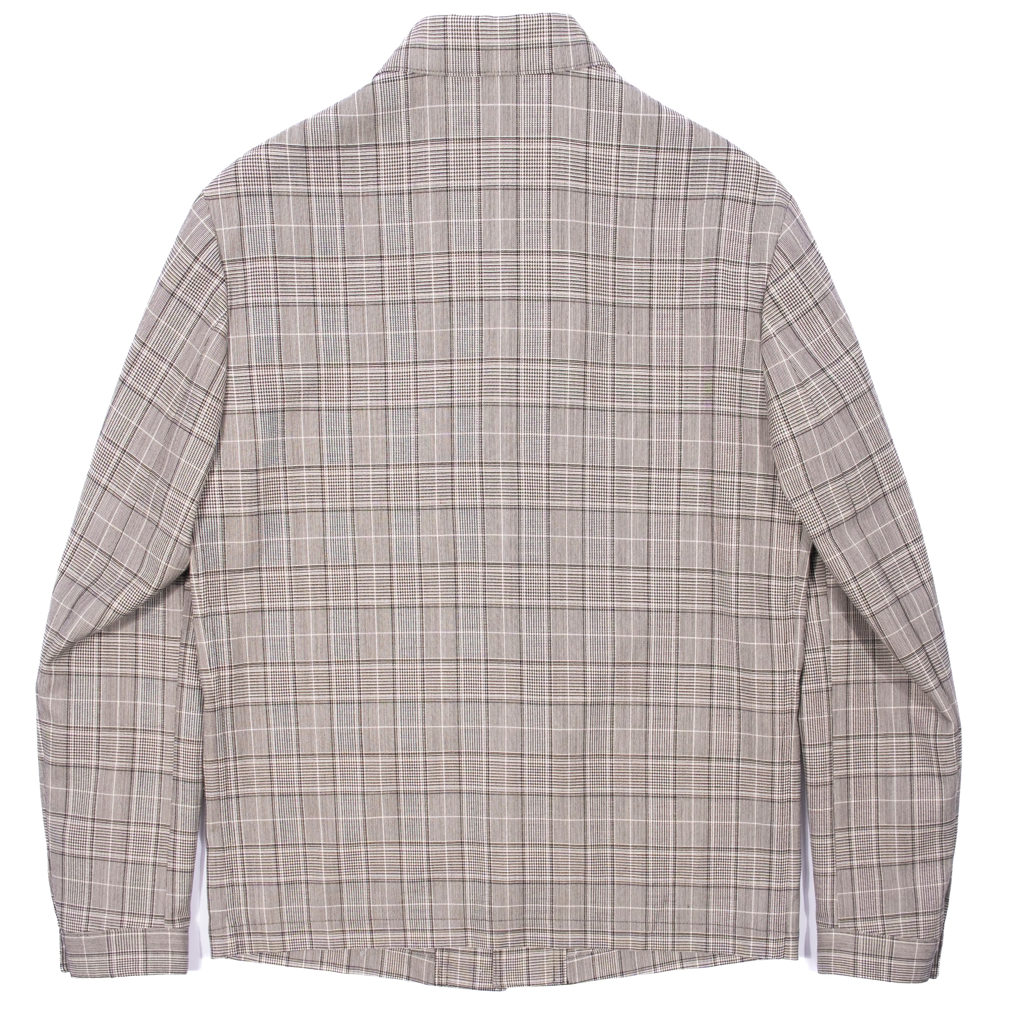 Neapolitan Hand Tailored Grey Checks Holland & Sherry Wool Utility Jacket