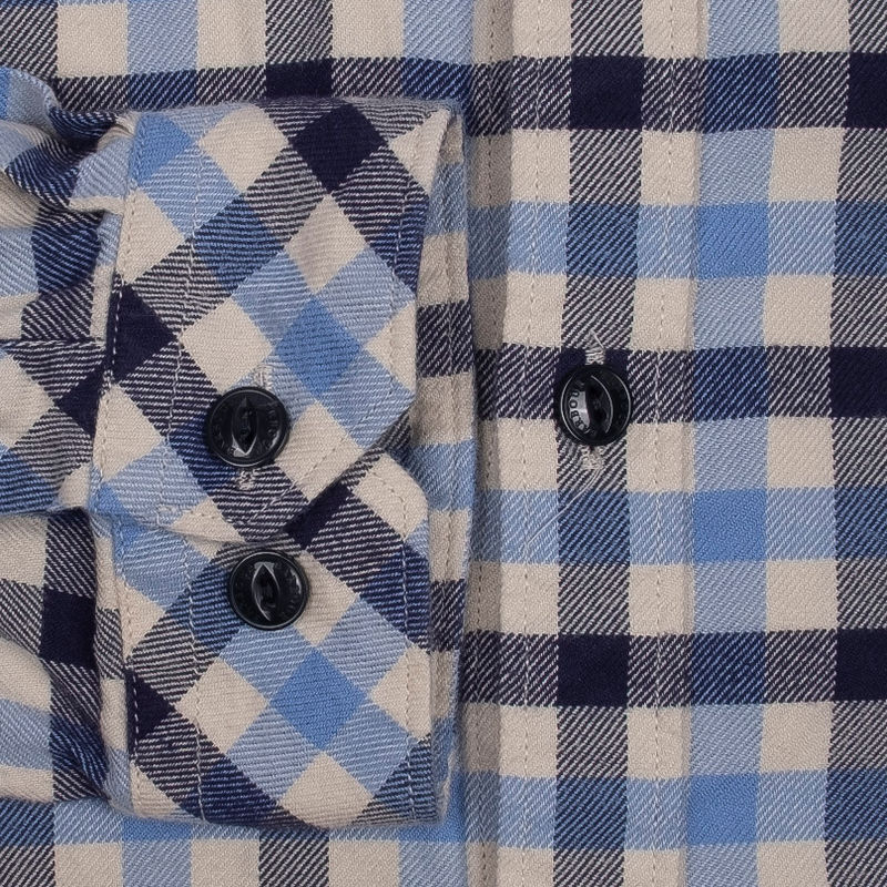 Barbour Blue and White Checks Buttondown Shirt